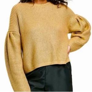 Kika Vargas x Target | Metallic Gold Sweater with bows | Medium